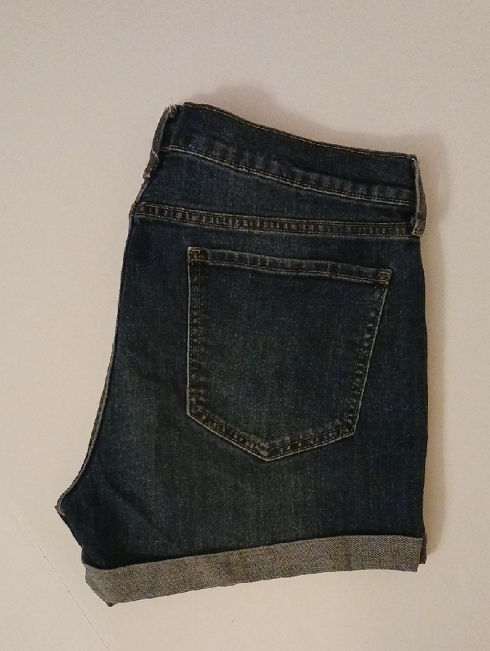 Old Navy Dark Blue Rolled-Hem Denim Shorts